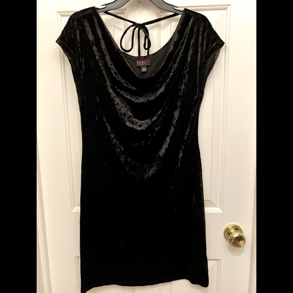 Black velvet dress
